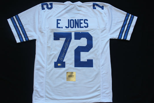ED TOO TALL JONES DALLAS COWBOYS SIGNED HOME JERSEY BAS COA
