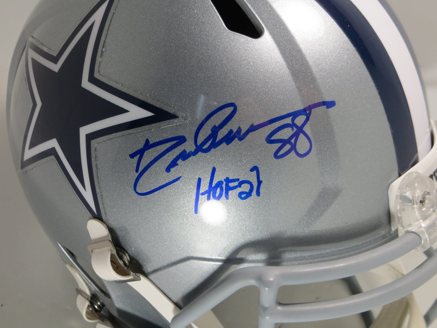 DREW PEARSON DALLAS COWBOYS SIGNED Riddell FULL SIZE Helmet w/HOF BAS COA