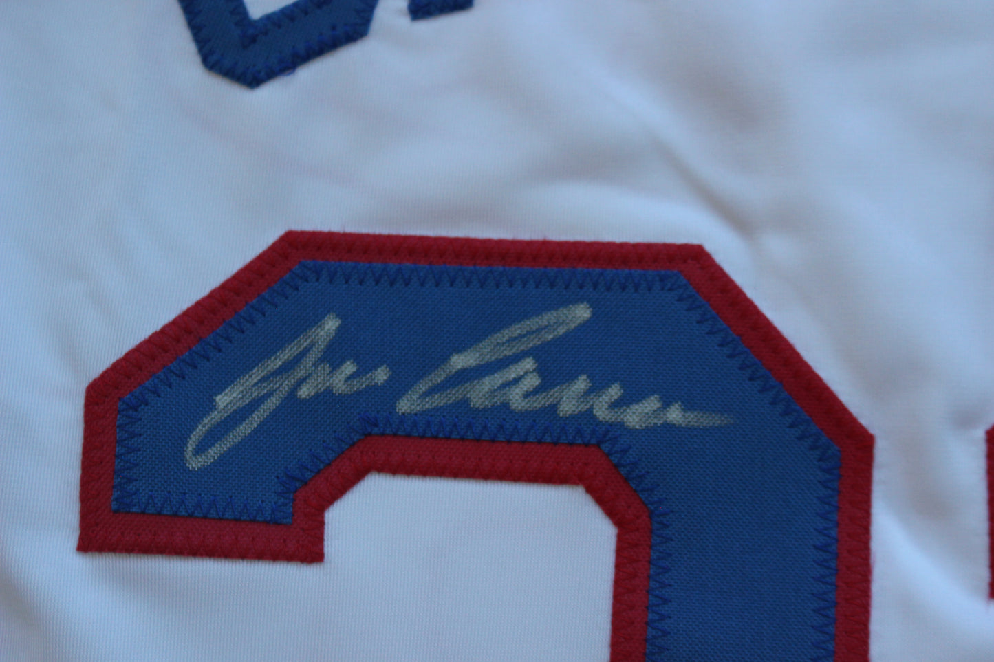 JOSE CANSECO RANGERS WHITE #33 "GO RANGERS"