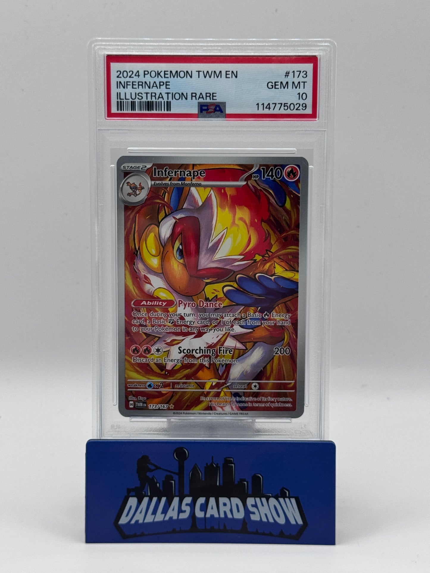 2024 Pokemon - Infernape (Illustration Rare) - 173/167 Twilight Masquerade PSA 10