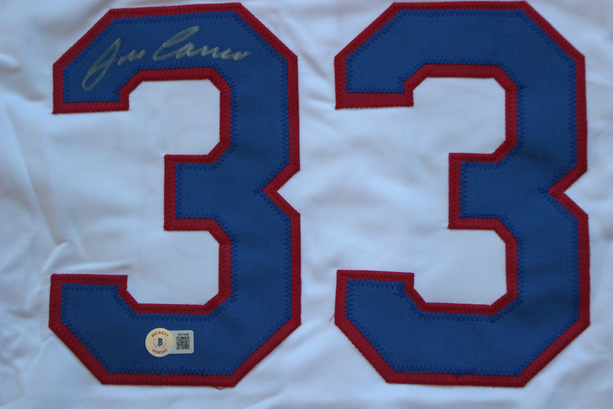 JOSE CANSECO Texas Rangers SIGNED HOME JERSEY Oakland A's BAS