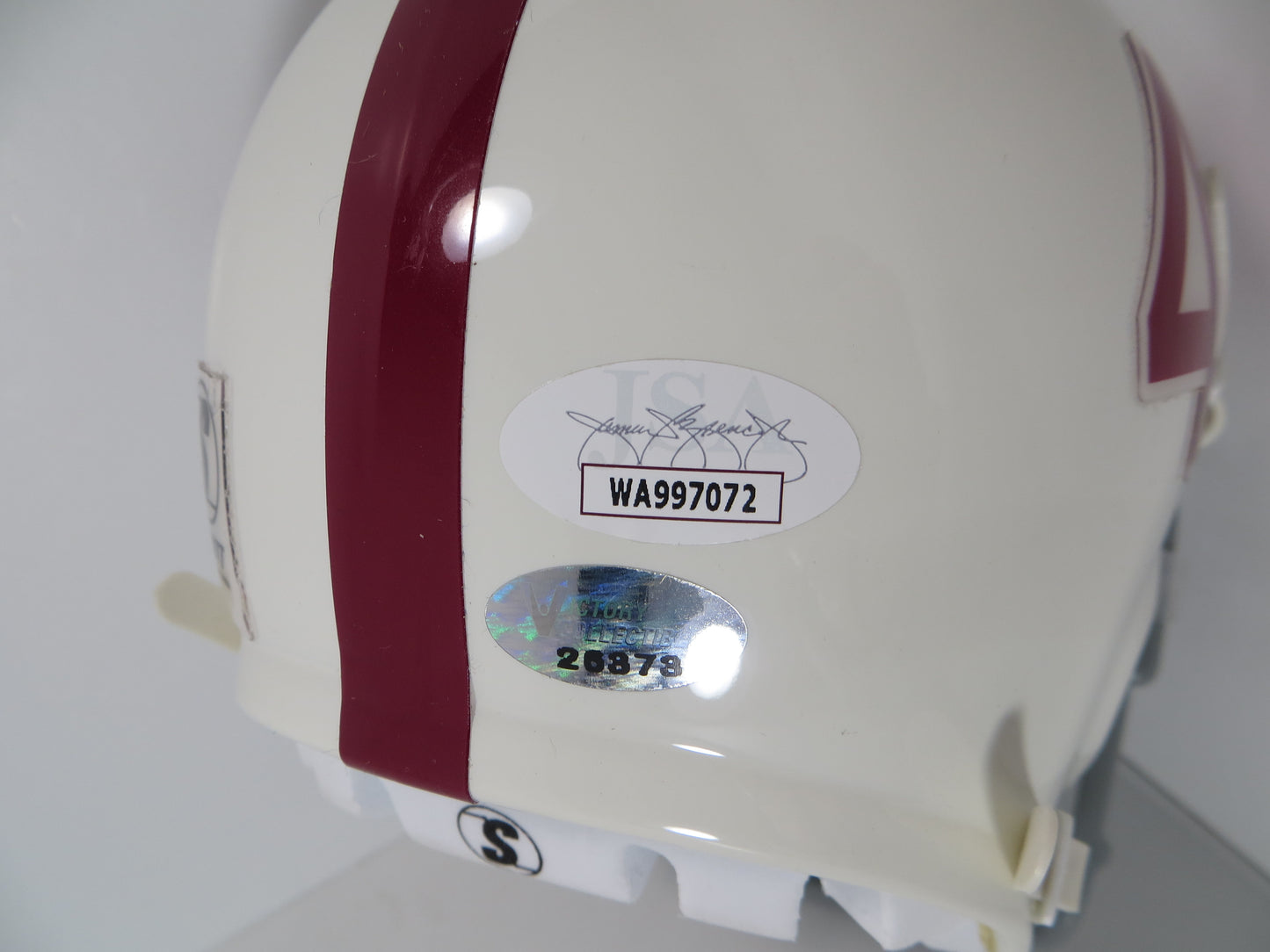 JOHN DAVID CROW & JOHNNY MANZIEL SIGNED Texas A&M Helmet w/Heisman JSA BAS