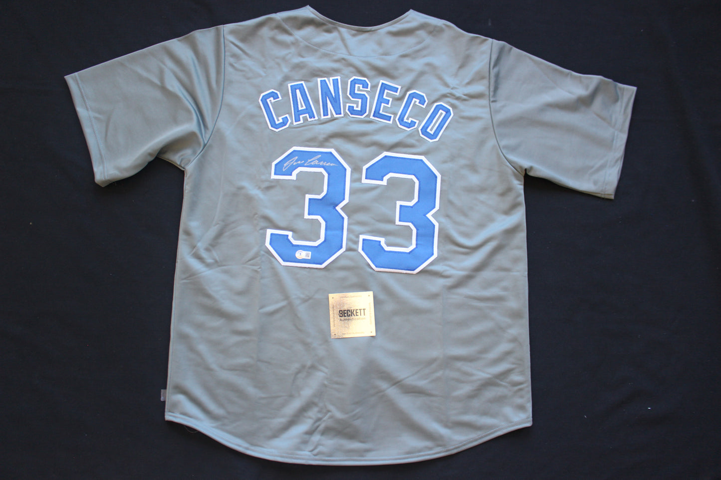 JOSE CANSECO RANGERS GRAY #33 no INSC