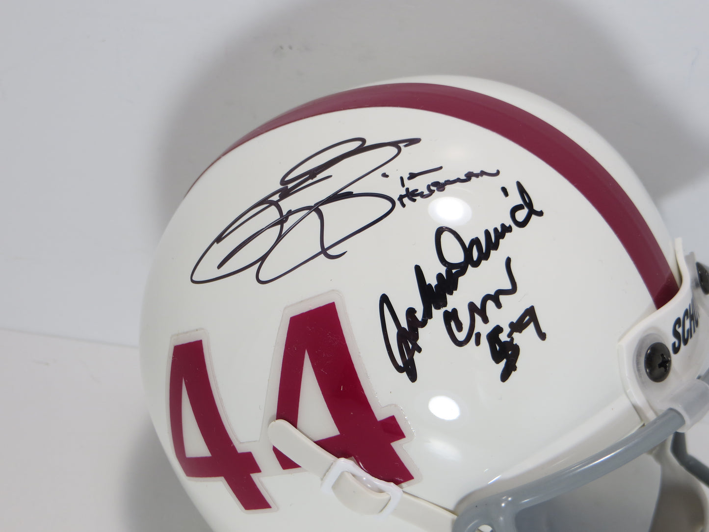 JOHN DAVID CROW & JOHNNY MANZIEL SIGNED Texas A&M Helmet w/Heisman JSA BAS