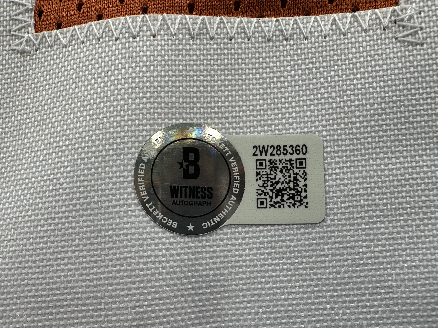 EARL CAMPBELL SIGNED ORANGE FOOTBALL JERSEY Texas Longhorns XL BAS COA