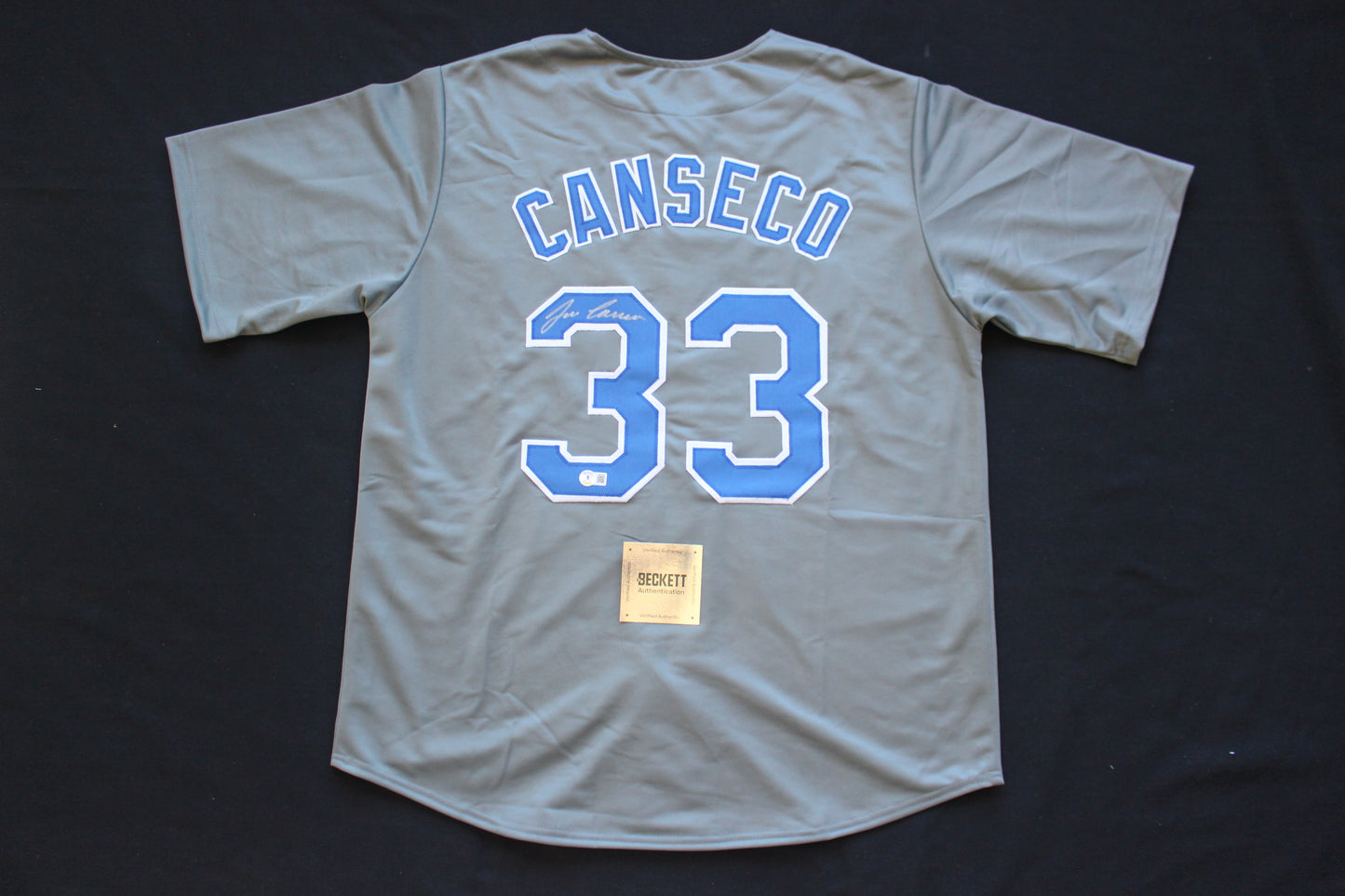 JOSE CANSECO RANGERS GRAY #33 no INSC