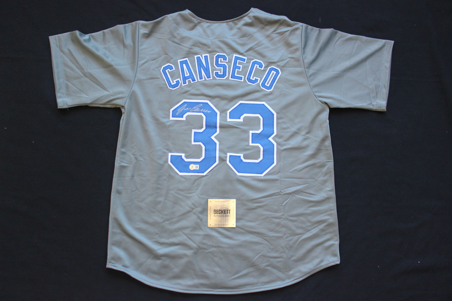JOSE CANSECO RANGERS GRAY #33 no INSC