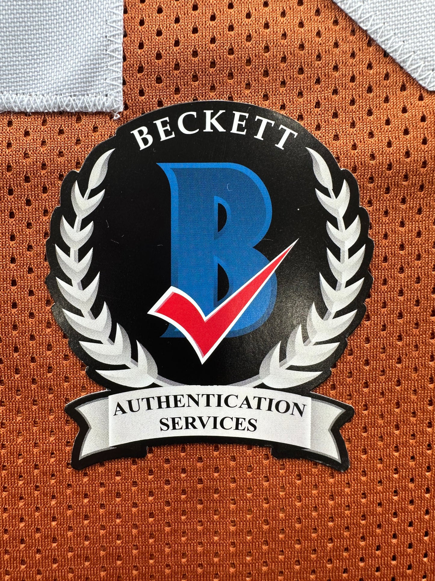 EARL CAMPBELL SIGNED ORANGE FOOTBALL JERSEY Texas Longhorns XL BAS COA