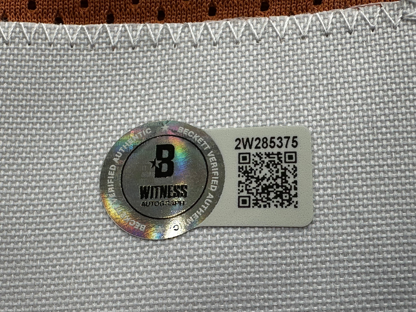 EARL CAMPBELL SIGNED ORANGE FOOTBALL JERSEY Texas Longhorns XL BAS COA