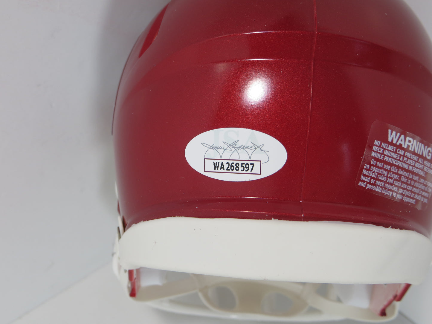 MARVIN MIMS OU OKLAHOMA SOONERS SIGNED Mini Helmet DENVER BRONCOS JSA