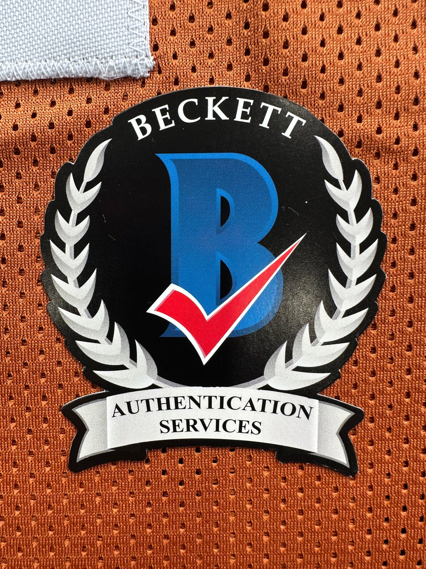 EARL CAMPBELL SIGNED ORANGE FOOTBALL JERSEY Texas Longhorns XL BAS COA