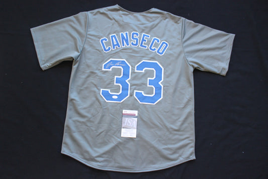 JOSE CANSECO RANGERS GRAY #33 no INSC JSA