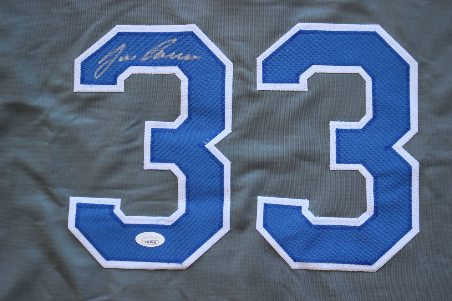 JOSE CANSECO RANGERS GRAY #33 no INSC JSA