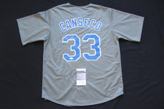 JOSE CANSECO RANGERS GRAY #33 no INSC JSA