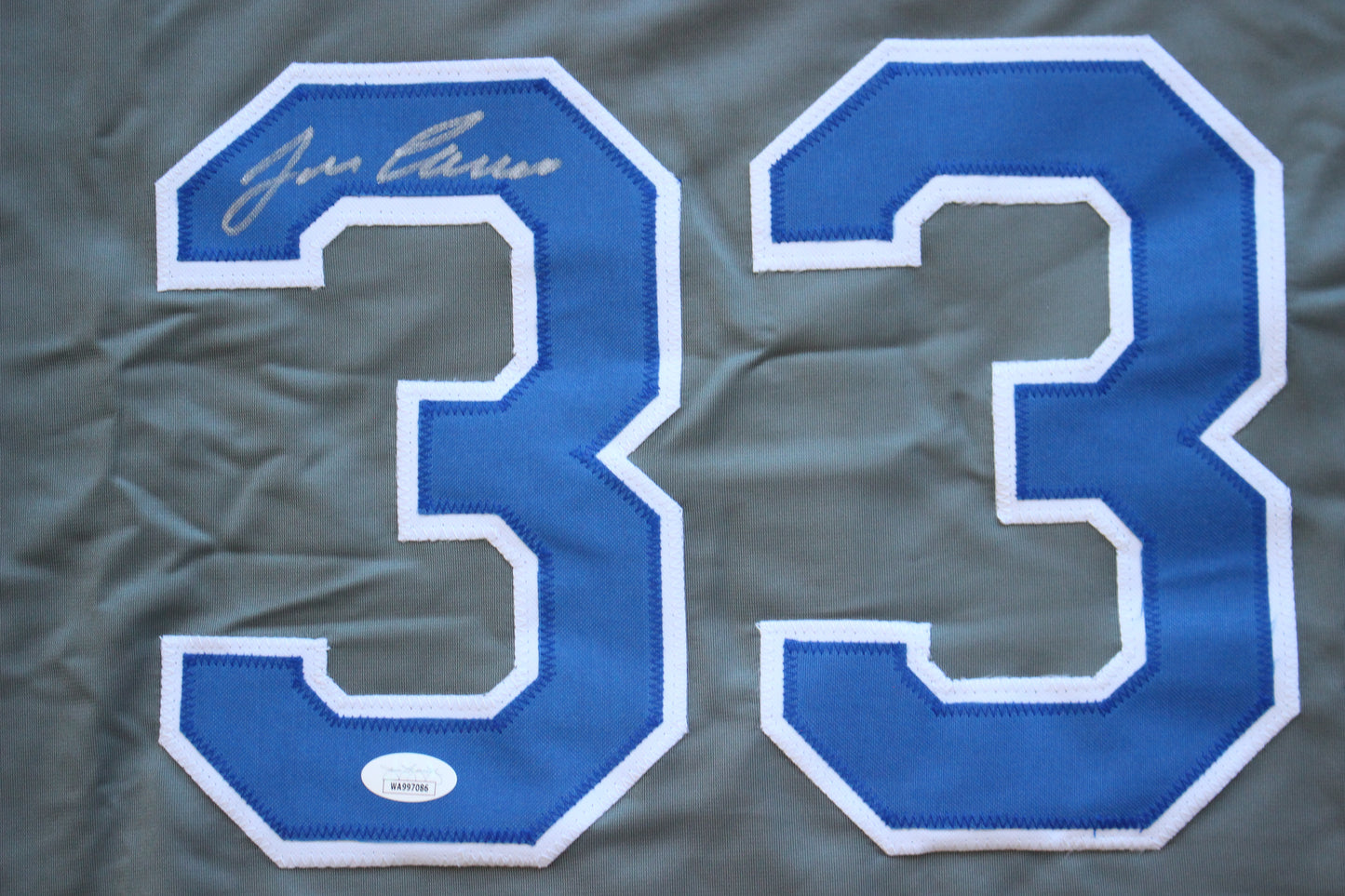 JOSE CANSECO RANGERS GRAY #33 no INSC JSA
