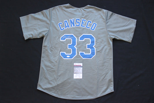 JOSE CANSECO RANGERS GRAY #33 no INSC JSA