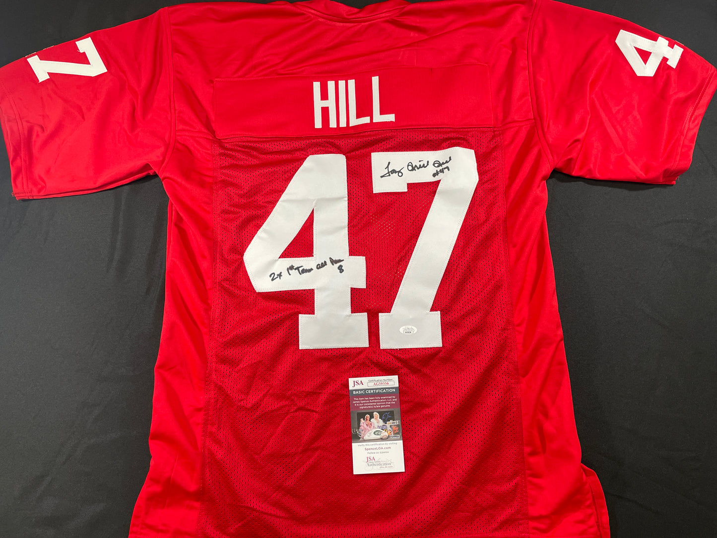 TONY HILL STANFORD CARDINAL SIGNED JERSEY Cowboys w/2x1stTeamAllPac8 JSA