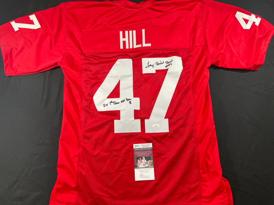 TONY HILL STANFORD CARDINAL SIGNED JERSEY Cowboys w/2x1stTeamAllPac8 JSA