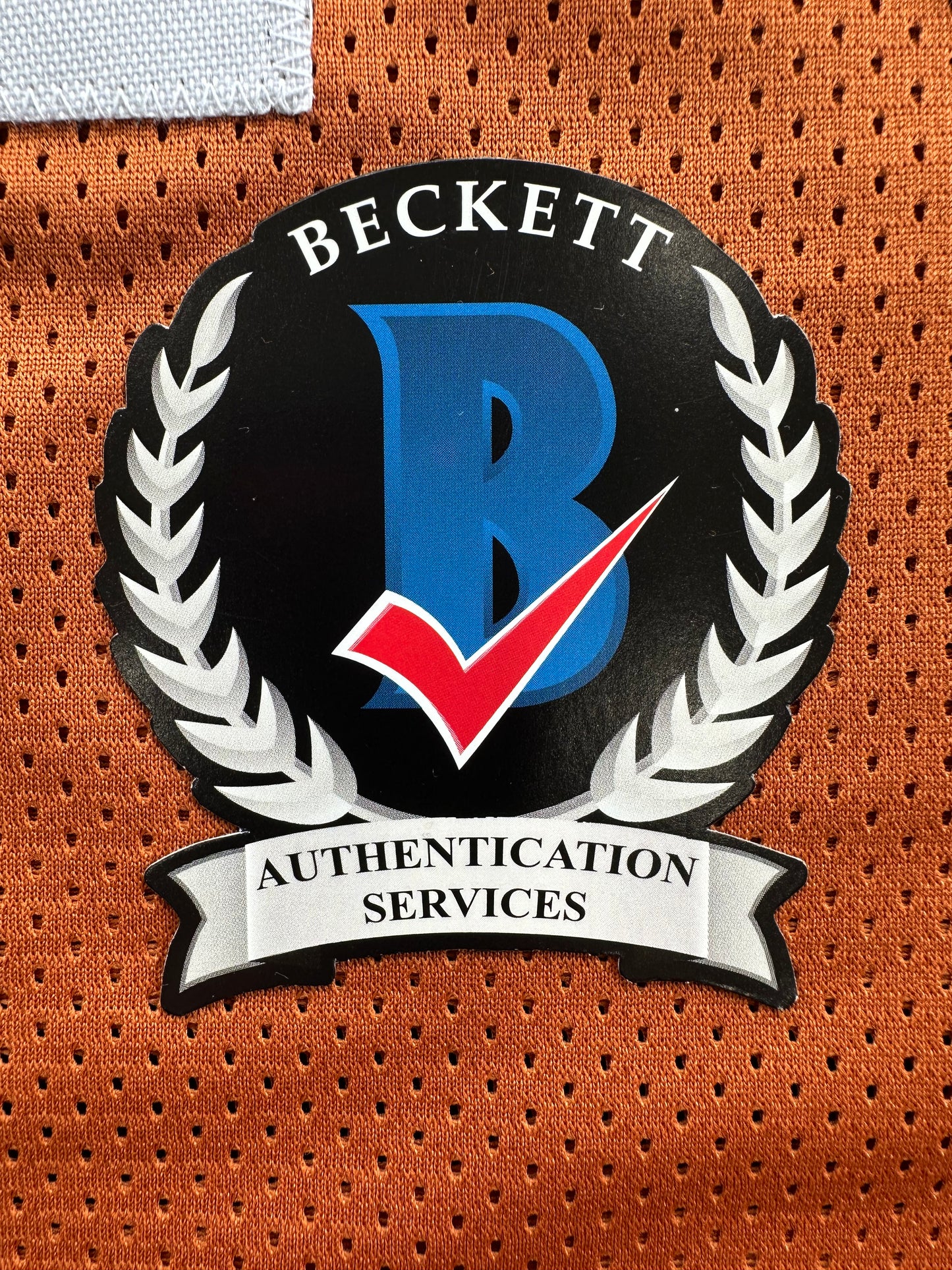 EARL CAMPBELL SIGNED ORANGE FOOTBALL JERSEY Texas Longhorns XL BAS COA