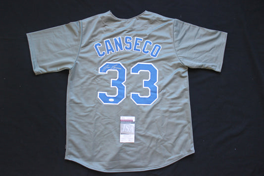 JOSE CANSECO RANGERS GRAY #33 no INSC JSA