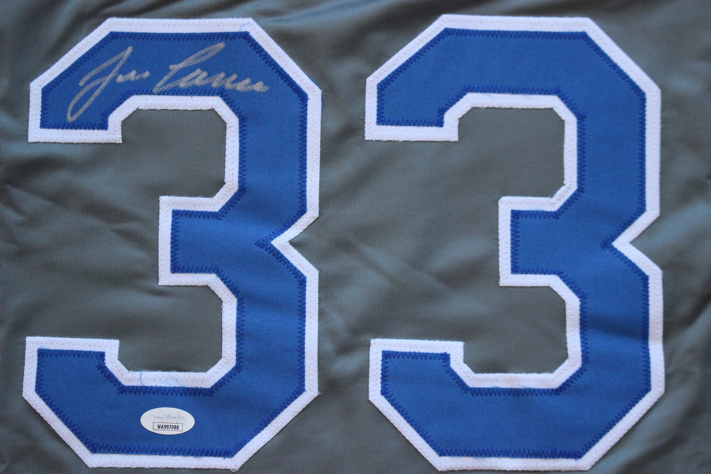 JOSE CANSECO RANGERS GRAY #33 no INSC JSA