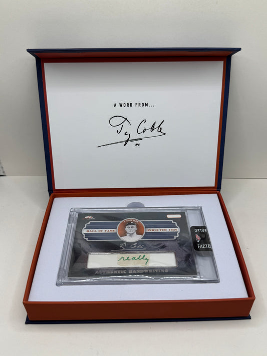 SportsCards A Word From Ty Cobb "Really" Authentic Handwriting