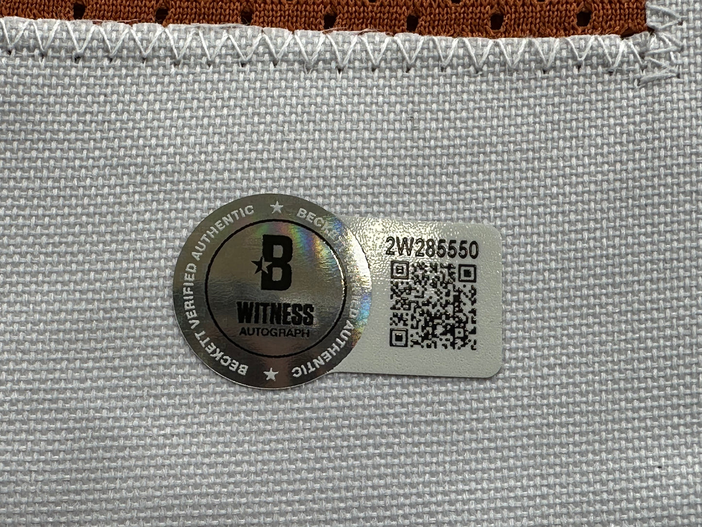 EARL CAMPBELL SIGNED ORANGE FOOTBALL JERSEY Texas Longhorns XL BAS COA