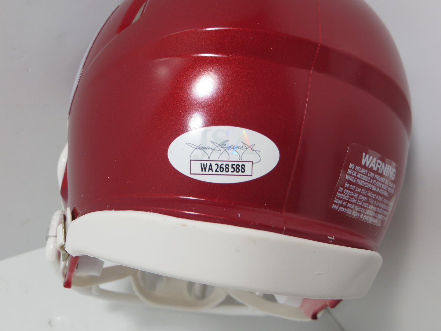 MARVIN MIMS OU OKLAHOMA SOONERS SIGNED Mini Helmet DENVER BRONCOS JSA