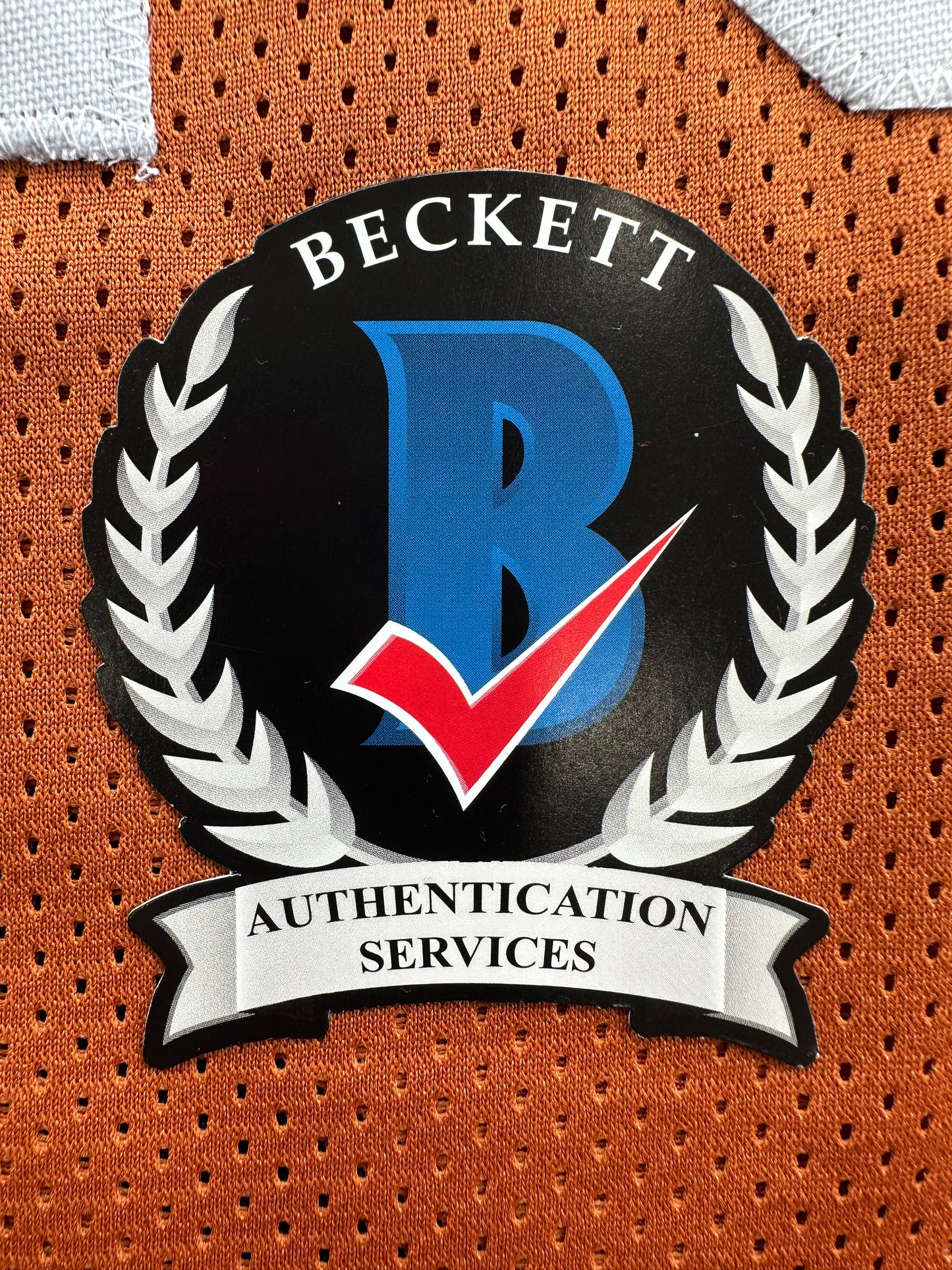 EARL CAMPBELL SIGNED ORANGE FOOTBALL JERSEY Texas Longhorns XL BAS COA