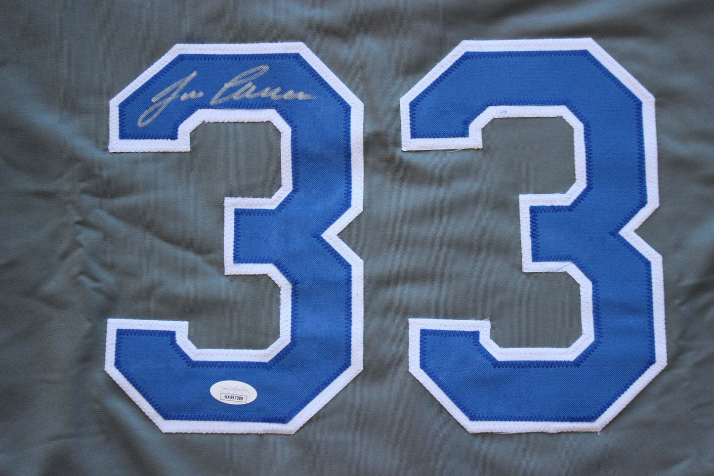 JOSE CANSECO RANGERS GRAY #33 no INSC JSA