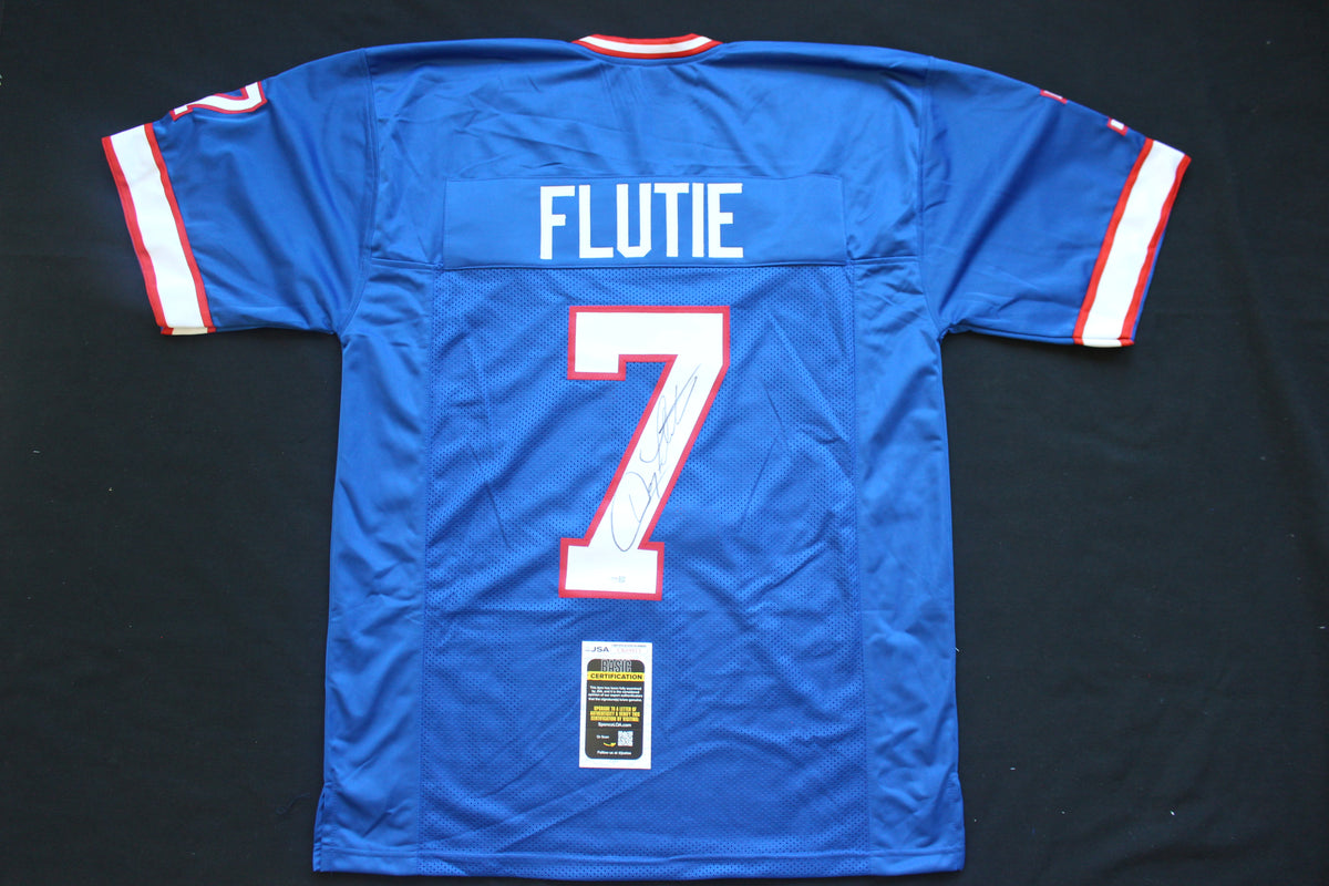 DOUG FLUTIE BUFFALO BILLS SIGNED FOOTBALL JERSEY BC Eagles Patriots JSA