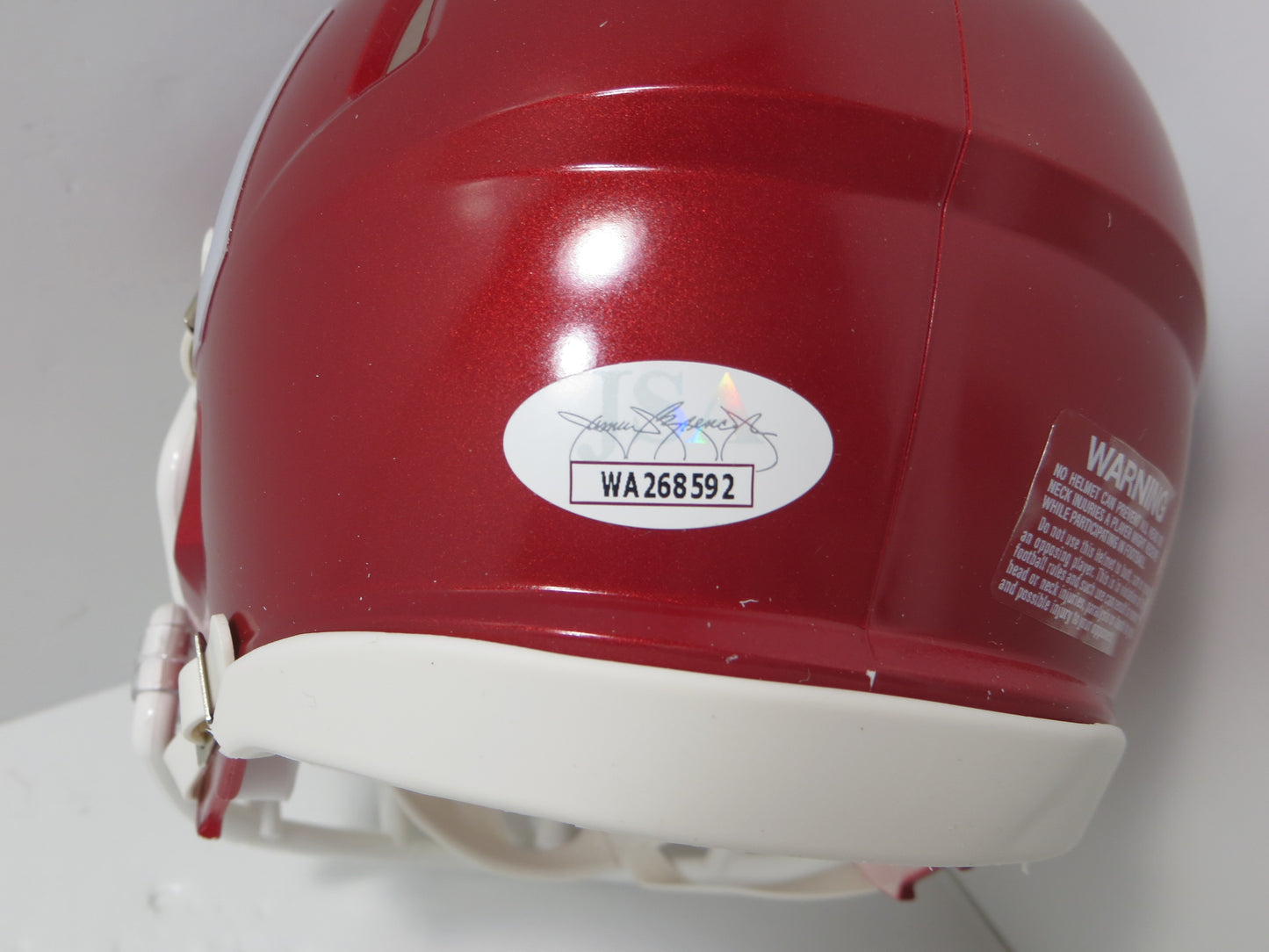 MARVIN MIMS OU OKLAHOMA SOONERS SIGNED Mini Helmet DENVER BRONCOS JSA