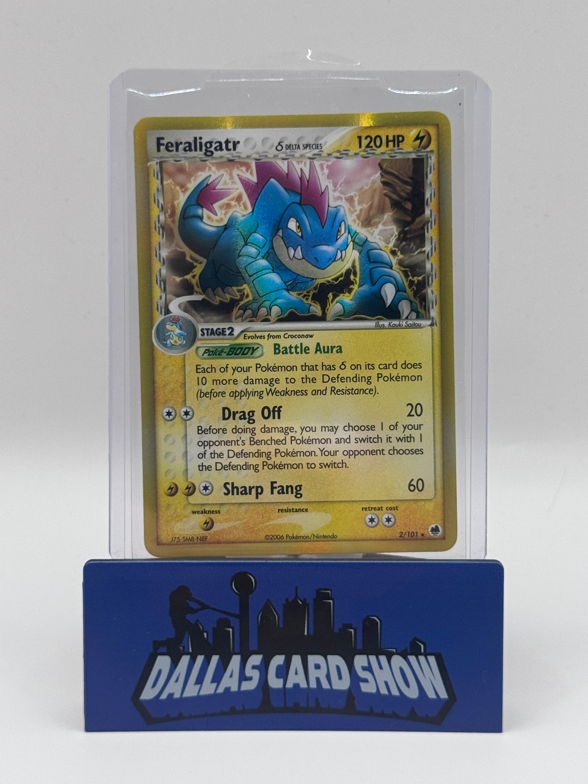 2006 Pokemon - Feraligatr (Delta Species Holo) - 2/101 Dragon Frontiers LP