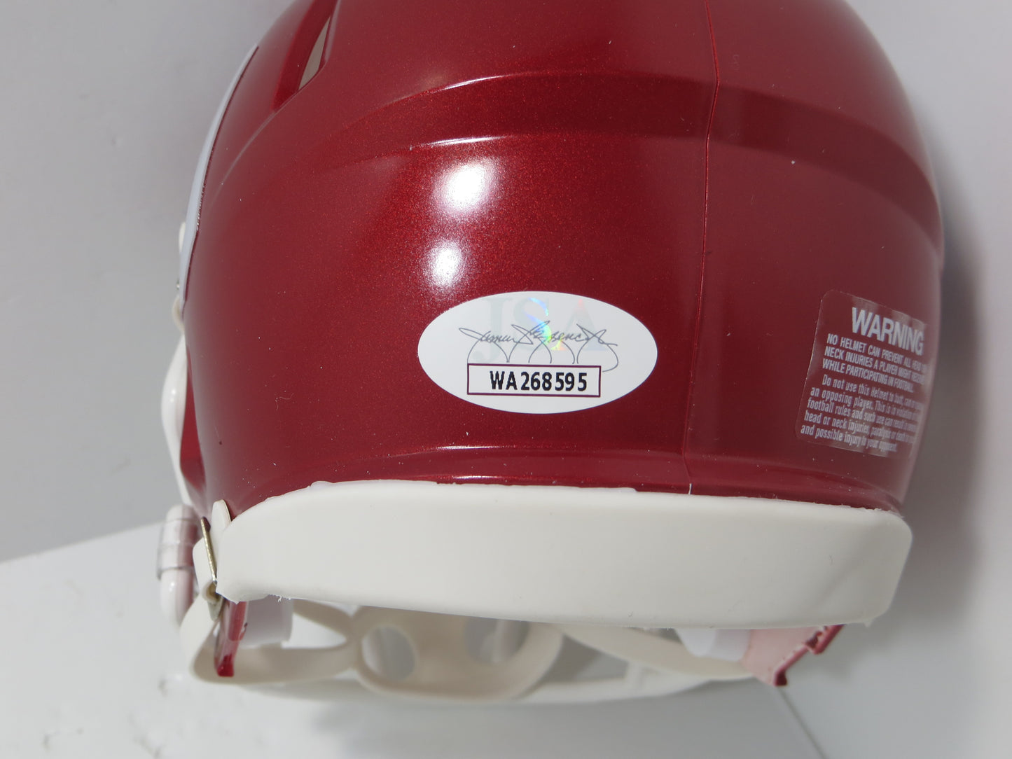 MARVIN MIMS OU OKLAHOMA SOONERS SIGNED Mini Helmet DENVER BRONCOS JSA