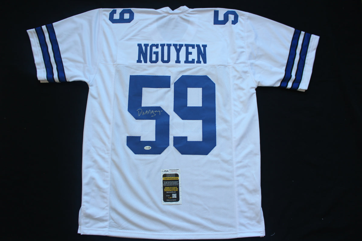 DAT NGUYEN SIGNED FOOTBALL HOME JERSEY Dallas Cowboys Aggies JSA