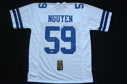 DAT NGUYEN SIGNED FOOTBALL HOME JERSEY Dallas Cowboys Aggies JSA