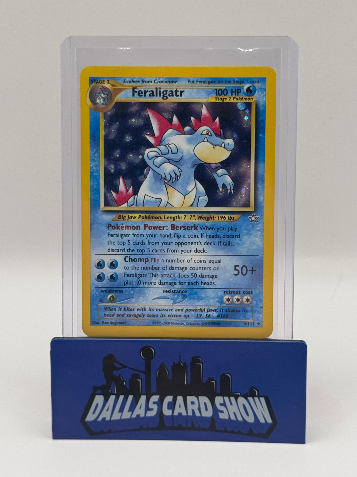 2000 Pokemon - Feraligatr (Holo) - 4/111 Neo Genesis Unlimited LP