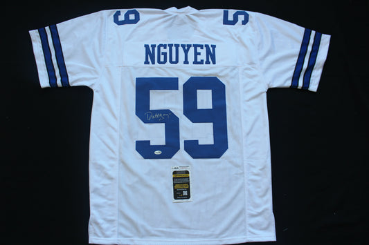 DAT NGUYEN SIGNED FOOTBALL HOME JERSEY Dallas Cowboys Aggies JSA