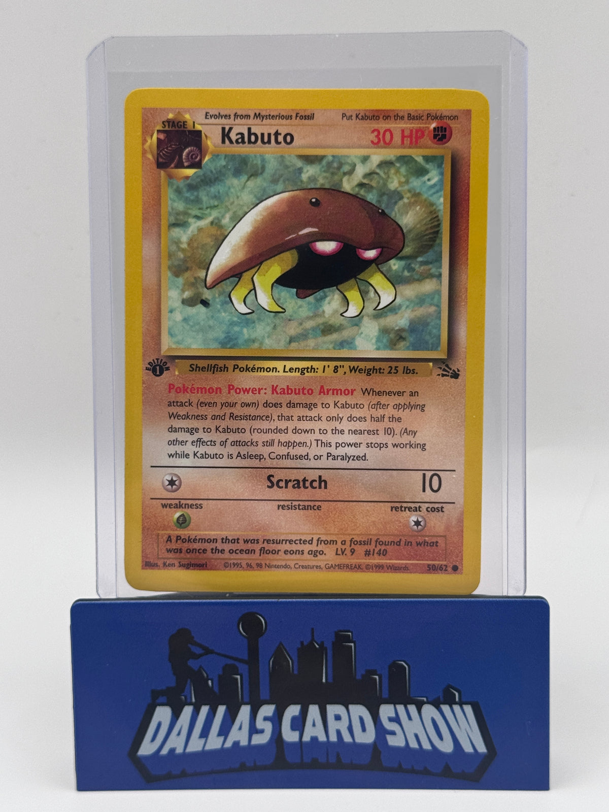 1999 Pokemon - Kabuto (Common) - 50/62 1st Edition Fossil NM