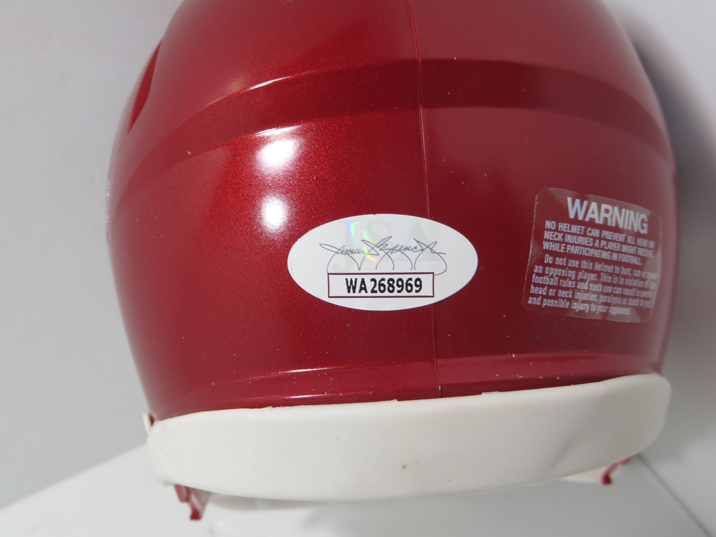 MARVIN MIMS OU OKLAHOMA SOONERS SIGNED Mini Helmet DENVER BRONCOS JSA