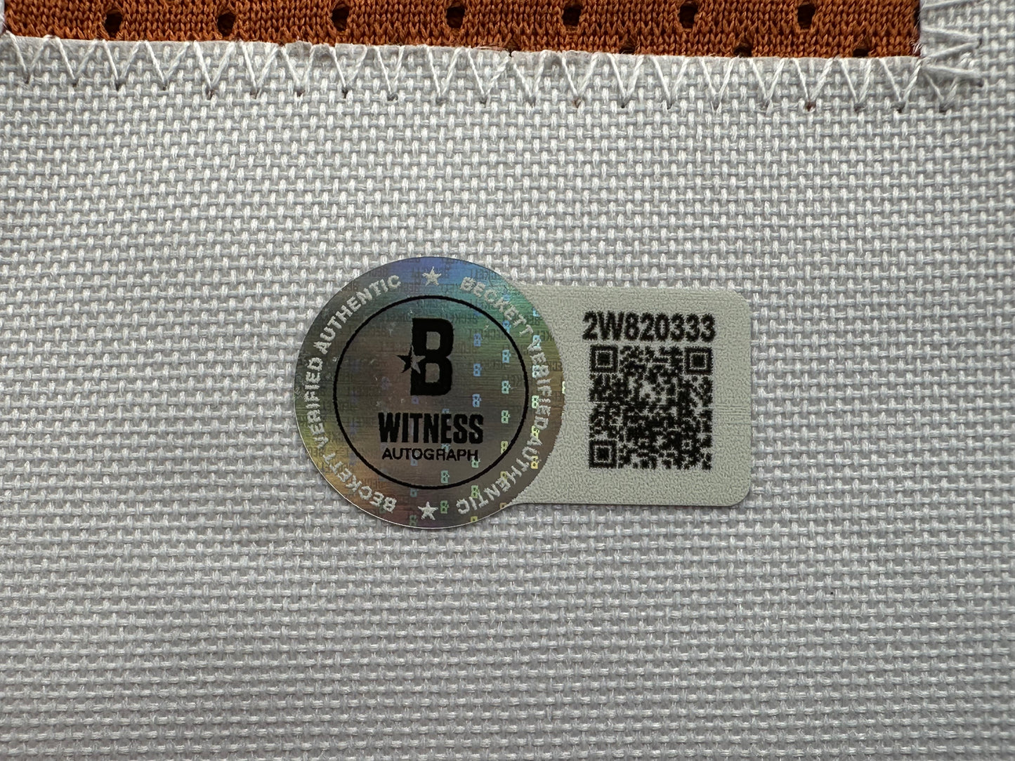 EARL CAMPBELL SIGNED ORANGE FOOTBALL JERSEY Texas Longhorns XL BAS COA