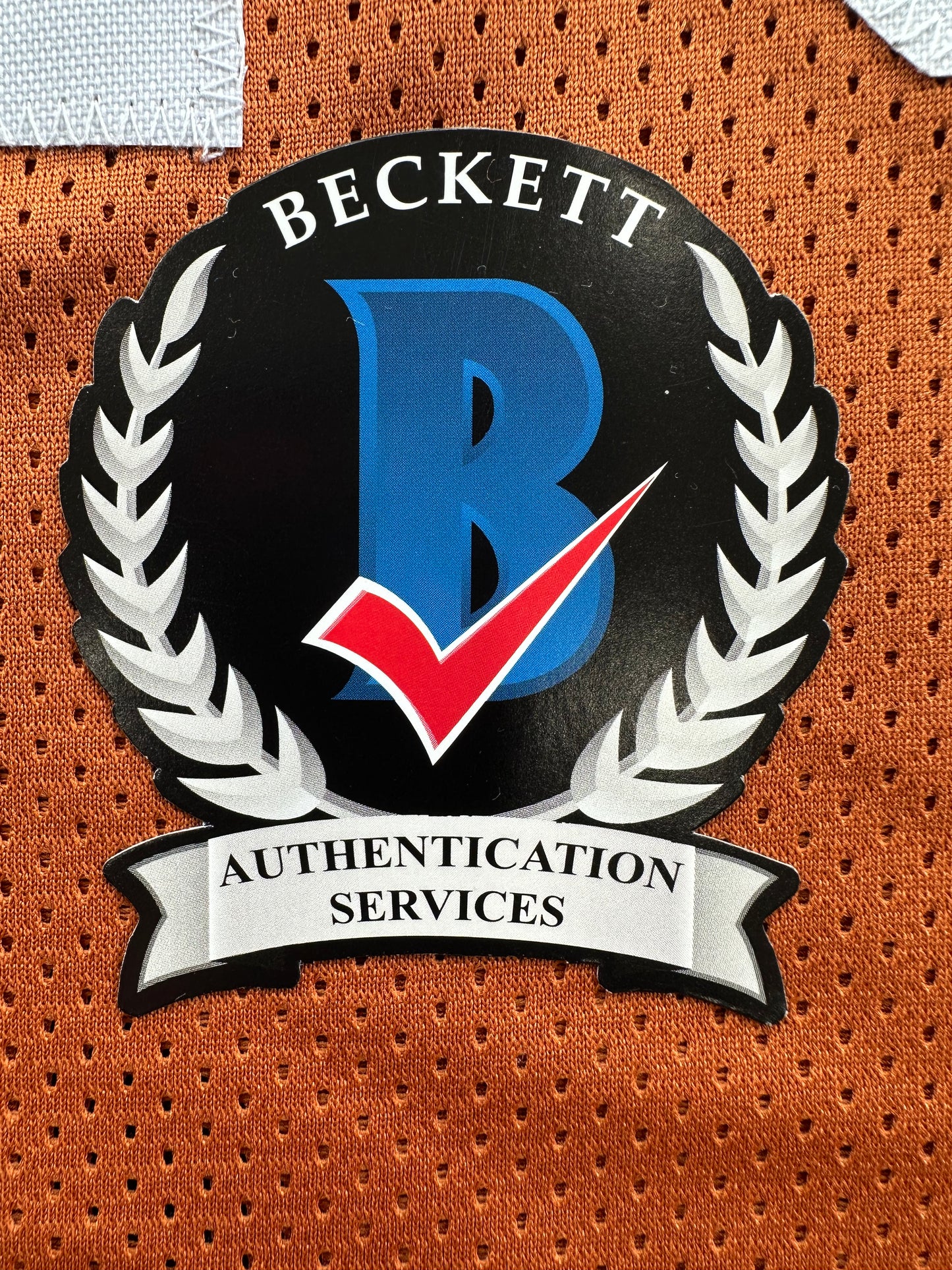 EARL CAMPBELL SIGNED ORANGE FOOTBALL JERSEY Texas Longhorns XL BAS COA