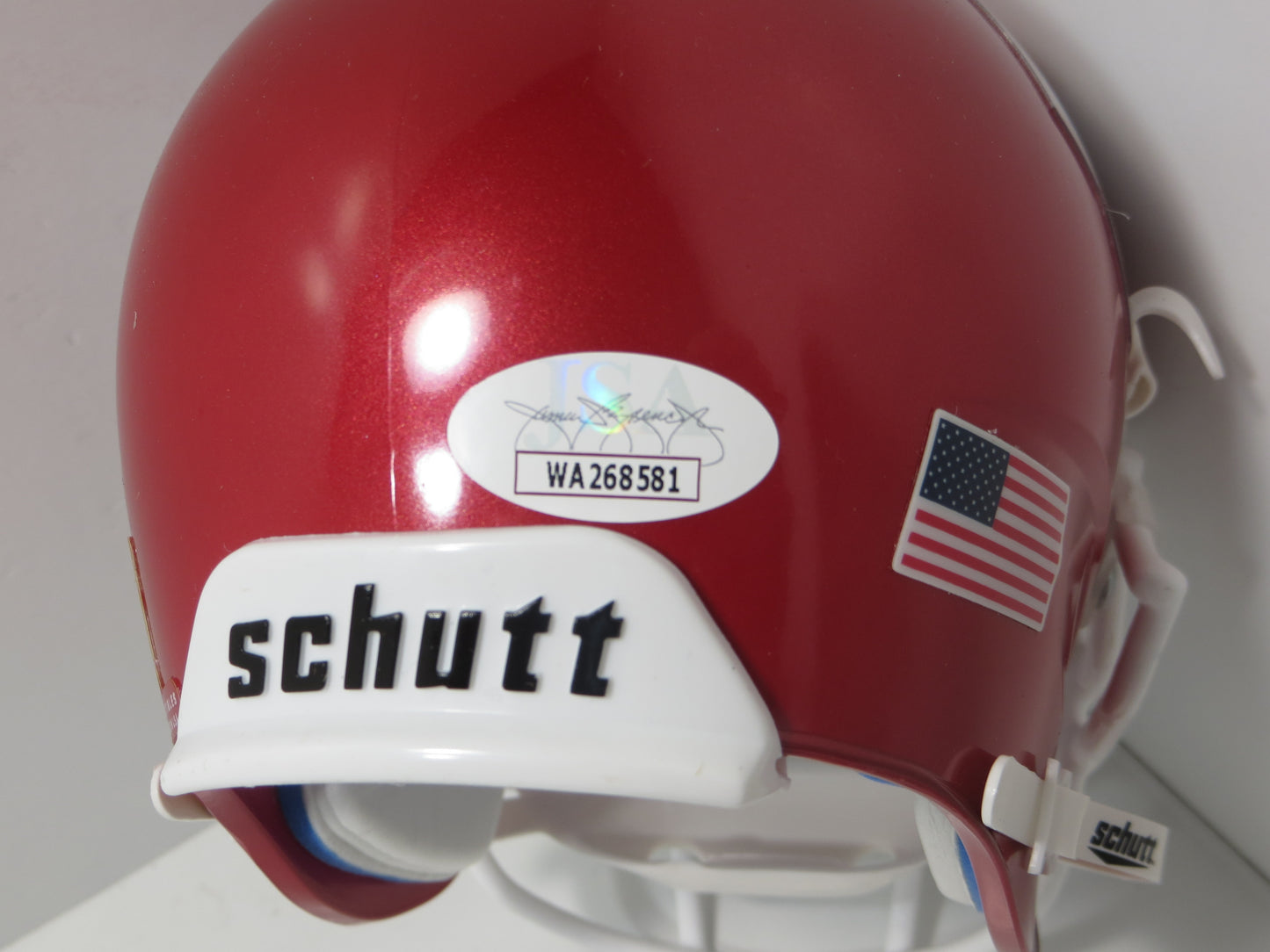 MARVIN MIMS OU OKLAHOMA SOONERS SIGNED Mini Helmet w/BoomerSooner JSA COA