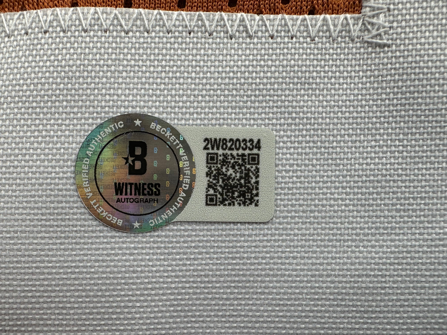 EARL CAMPBELL SIGNED ORANGE FOOTBALL JERSEY Texas Longhorns XL BAS COA