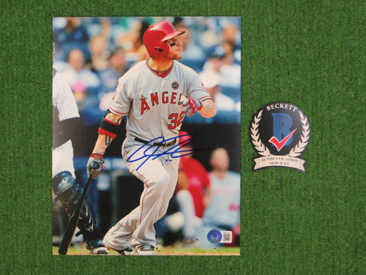 JOSH HAMILTON SIGNED ANGELS 8x10 PHOTO BAS COA