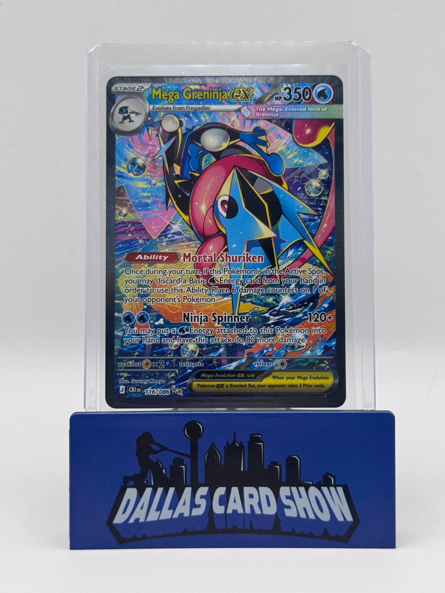 2026 Pokemon - Mega Greninja ex (SIR) - 116/086 Chaos Rising NM