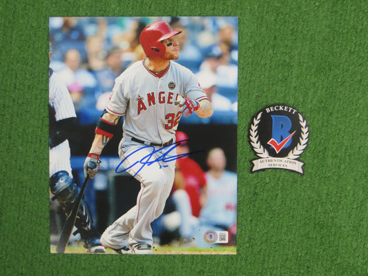 JOSH HAMILTON SIGNED ANGELS 8x10 PHOTO BAS COA