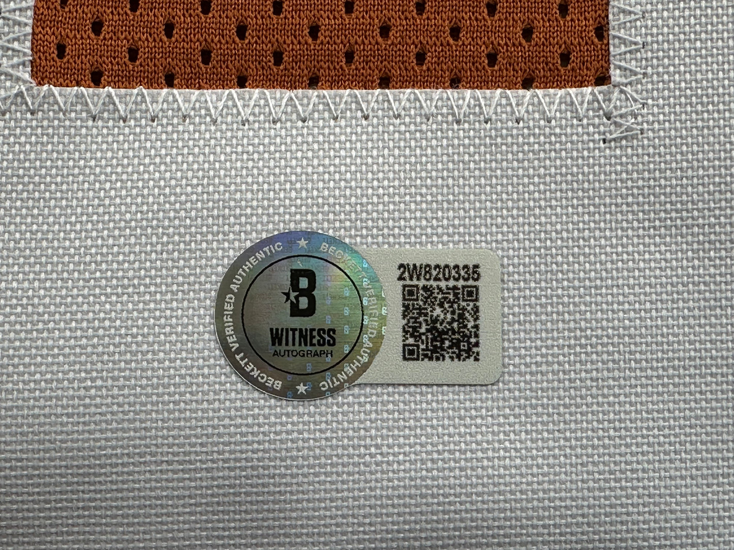 EARL CAMPBELL SIGNED ORANGE FOOTBALL JERSEY Texas Longhorns XL BAS COA