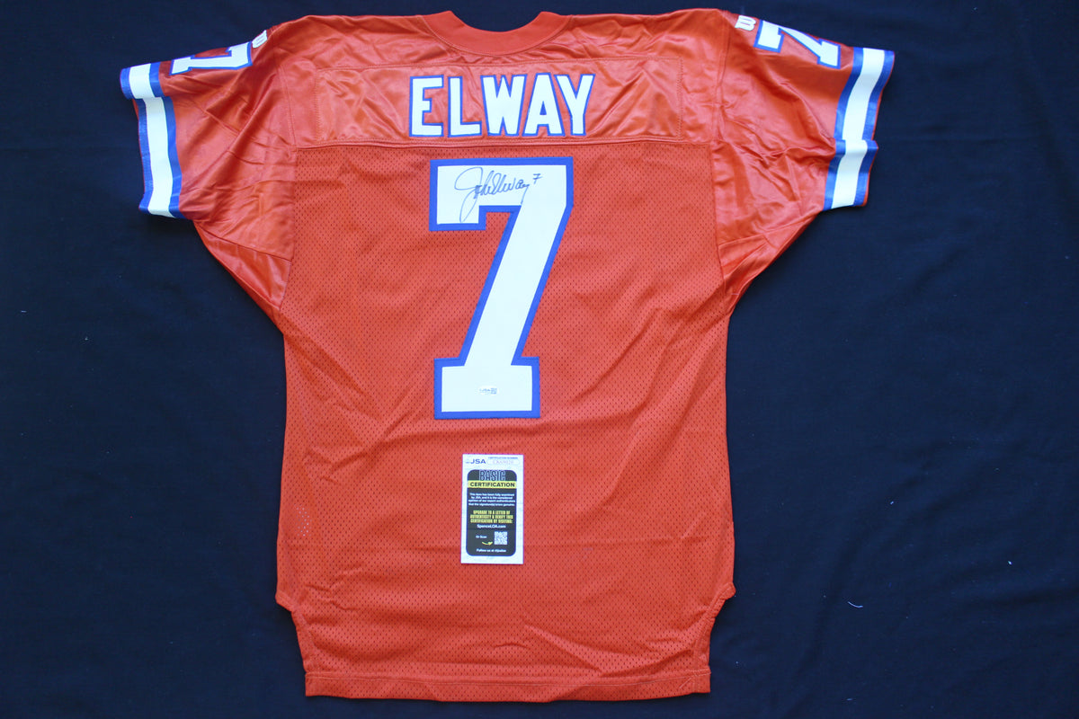 JOHN ELWAY DENVER BRONCOS SIGNED WILSON AUTHENTIC ORANGE CRUSH JERSEY JSA