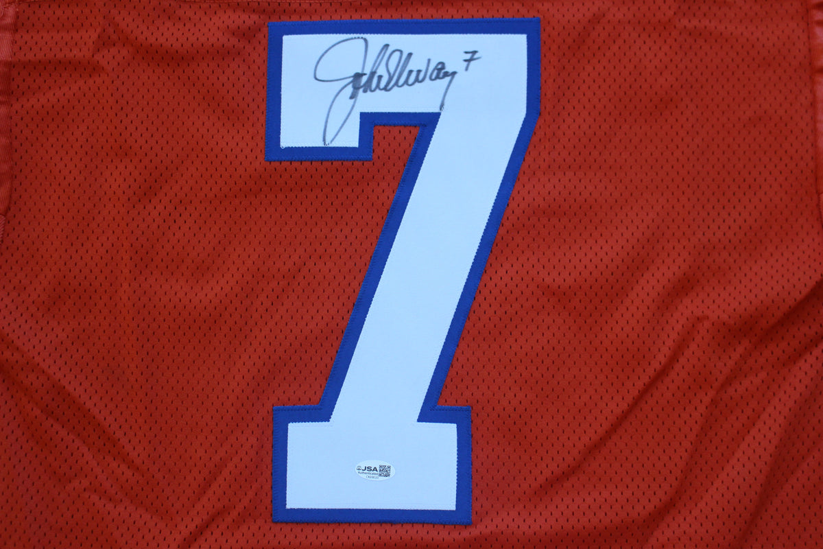 JOHN ELWAY DENVER BRONCOS SIGNED WILSON AUTHENTIC ORANGE CRUSH JERSEY JSA